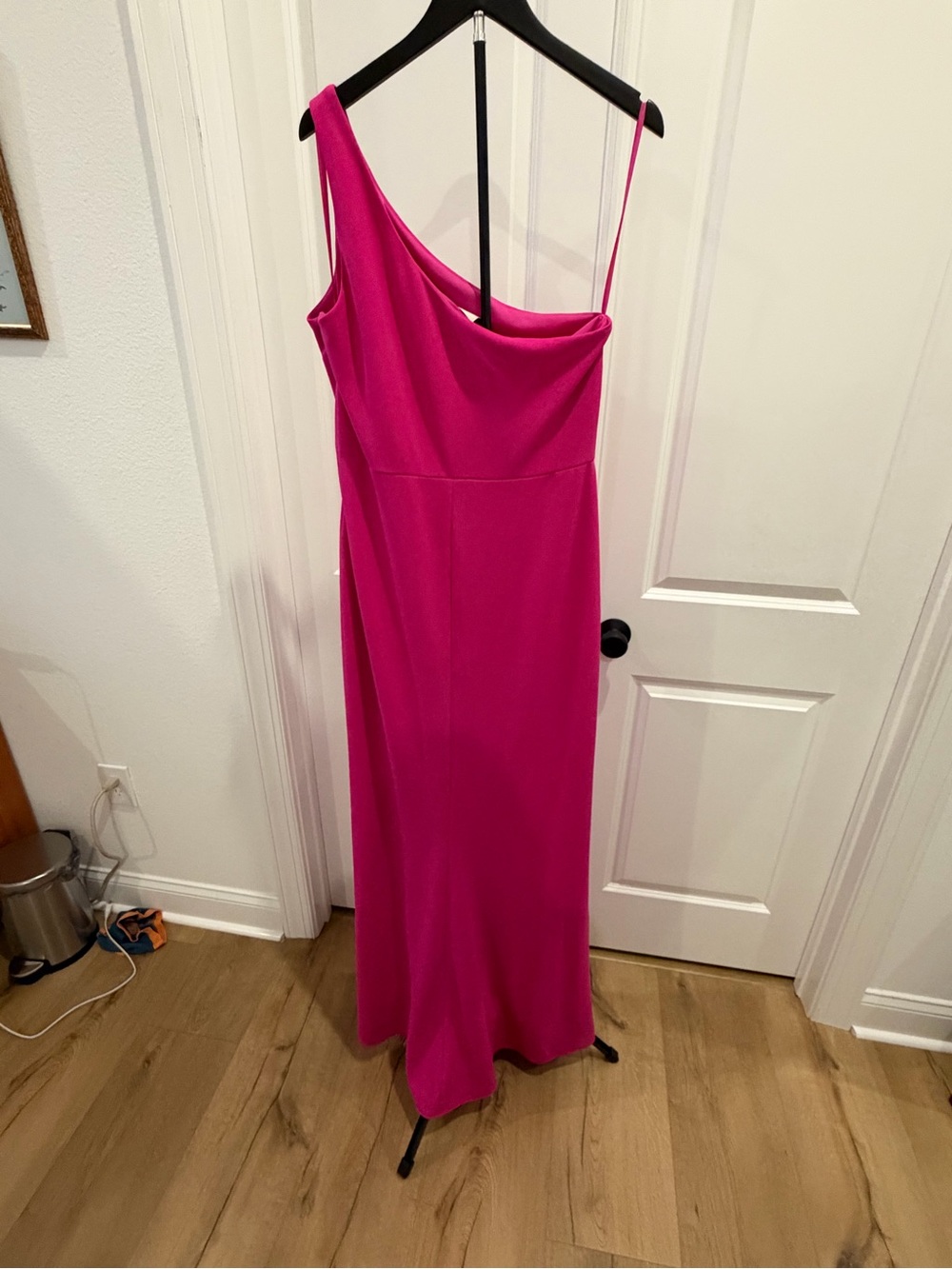 BHLDN One-Shoulder Fuchsia Gown